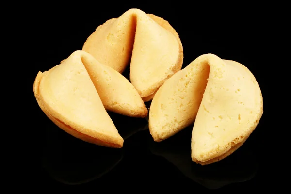 Fortune Cookies On A Black Background — Stock Photo, Image