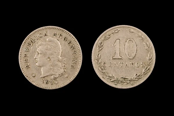 Stare monety z Argentyny — Zdjęcie stockowe
