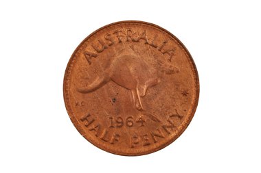 Old Australian Half Penny clipart