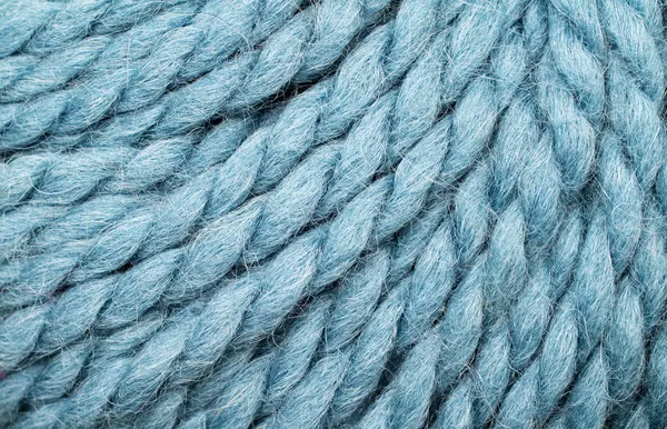 Blue Yarn Close Up — Stock Photo, Image