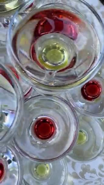 Каскад Алкоголя Празднике — стоковое видео