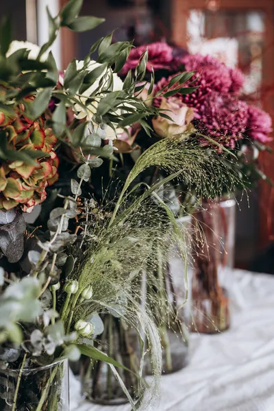 Many Colourful Flowers Bouquets — Stock Photo, Image