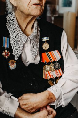 Vinnytsia / Ukrayna: 04.28.2020: 2. Dünya Savaşı gazileri faşizme karşı. Şimdi Ukrayna 'da Rusya, Putin rejimi ve propagandasına karşı bir savaş daha var. Kendi arşivimden nadir fotoğraflar.