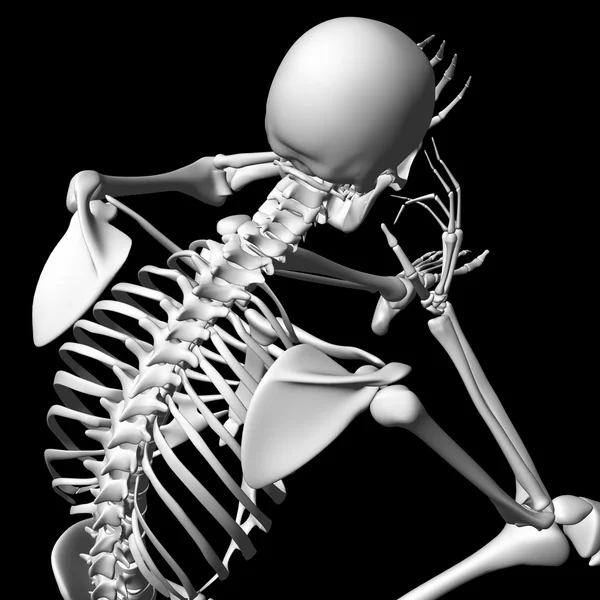 3d rendered white skeleton — Stock Photo, Image