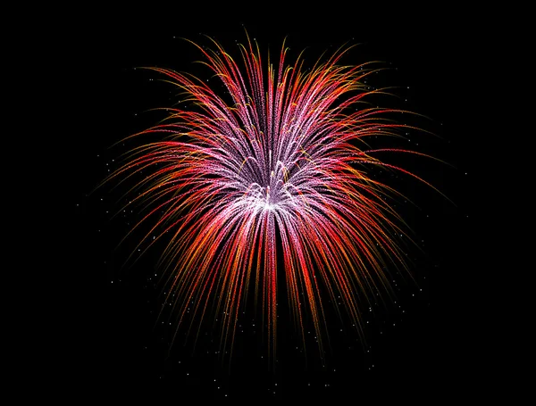 Red fireworks on background — Stock Photo, Image