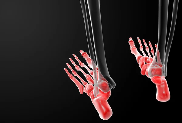 3d render manusia kaki x-ray — Stok Foto