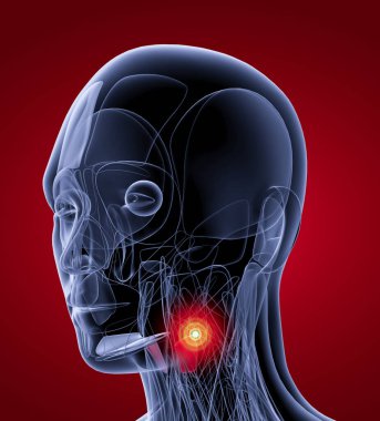 thyrohyoid tıbbi çizimi