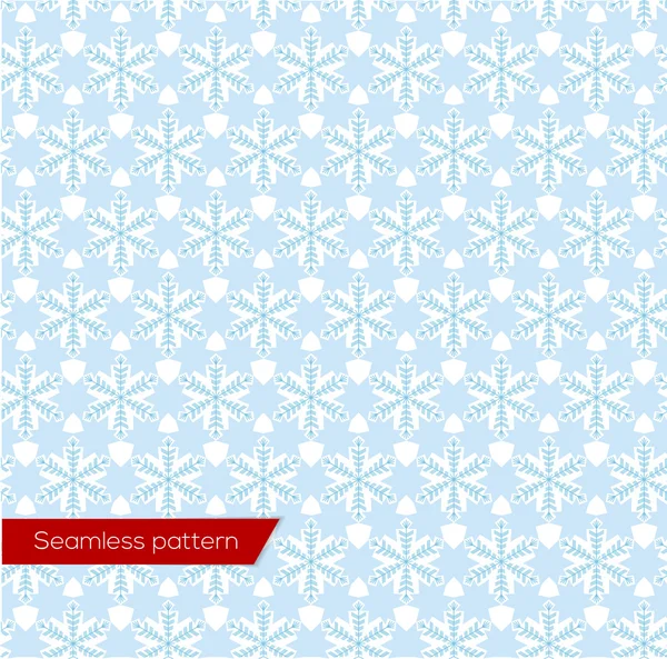 Snowflakes Seamless Pattern, Vector — Stock Vector