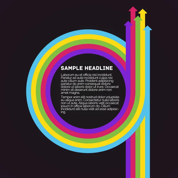 Infographics sjabloon. kleurrijke cirkel pijlen — Stockvector