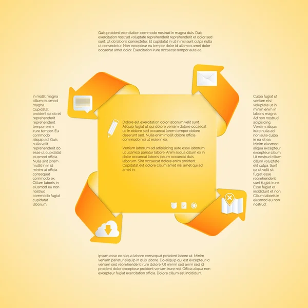 Modelo de infográficos. Quatro opções vetor . —  Vetores de Stock