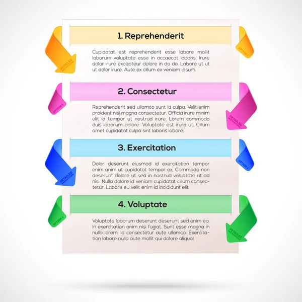 Mise en page moderne. Infographie, modèle de présentation — Image vectorielle