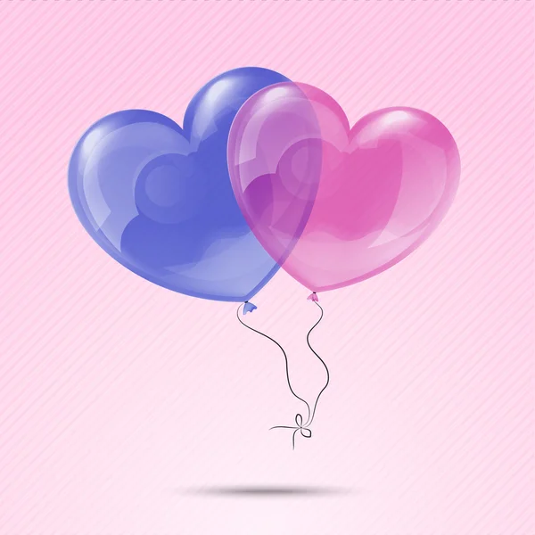 Векторная иллюстрация воздушных шаров любви — стоковый вектор