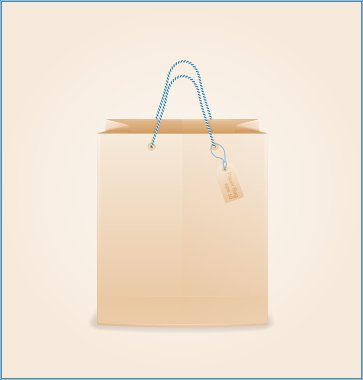 Craft kağıt vektörel alışveriş çantası