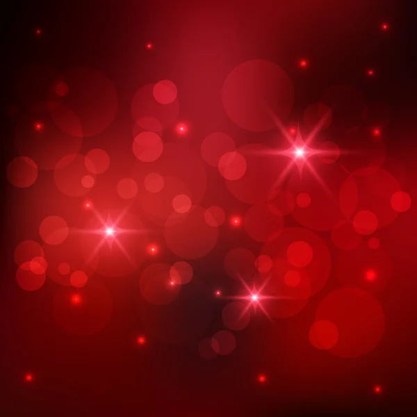 Fond rouge bokeh — Image vectorielle