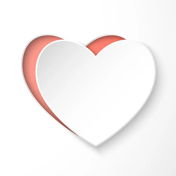 Χαρτί 3d καρδιά — Διανυσματικό Αρχείο