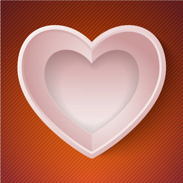 Vecteur coeur heureux Valentin amour papier cadre 3D — Image vectorielle