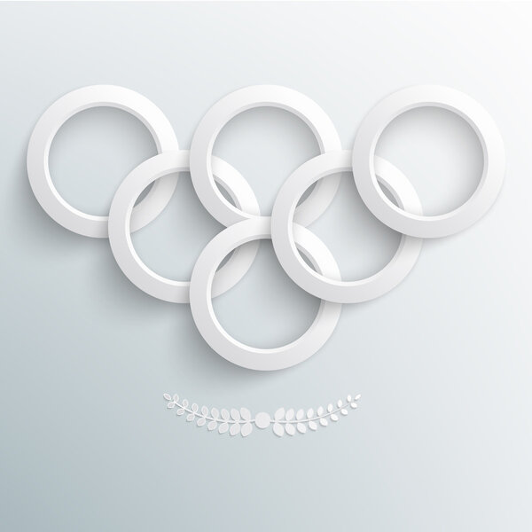 Sport background, paper rings