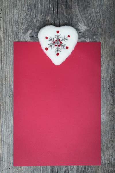 Christmas red paper sheet — Stock Photo, Image