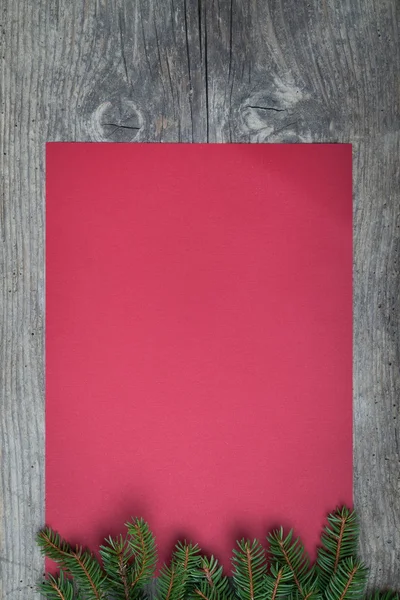 Різдвяний червоний паперовий лист — стокове фото