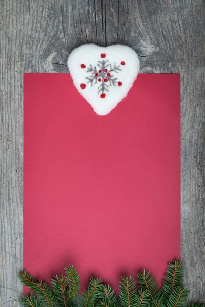 Christmas red paper sheet Stock Photo