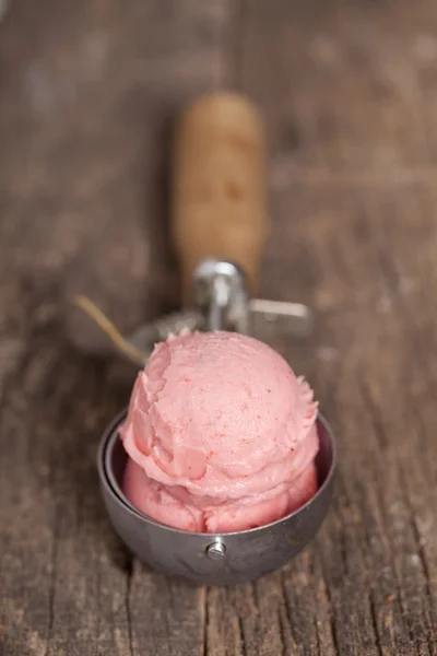 Strawberries ice cream - Stock Image — Stock Photo, Image