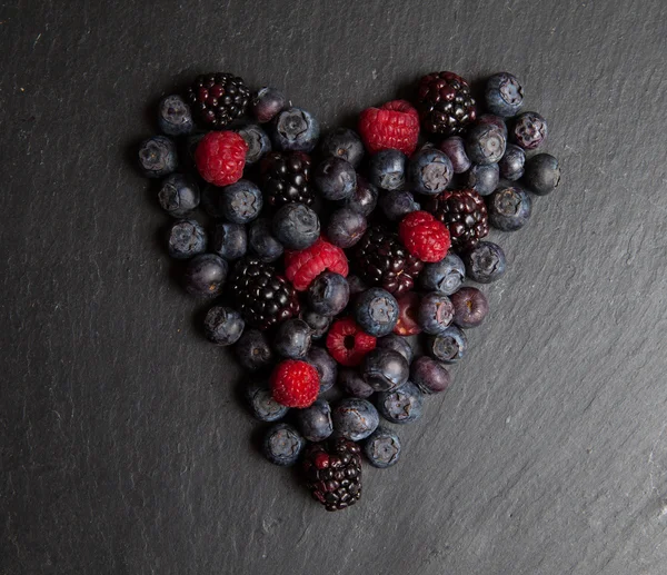 Heart of red fruit — Stock Photo, Image