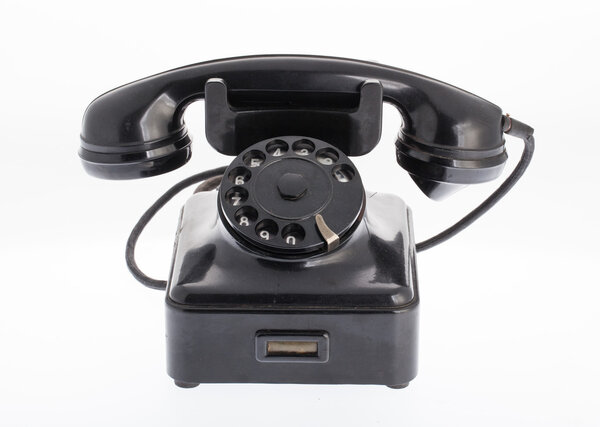 старый вращающийся телефон
