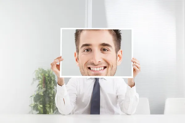 Businessman with big smile — Stock Photo, Image