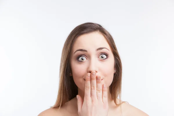 Happy and surprised woman — Stock Photo, Image