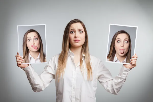 Woman and her emotions — Stock Photo, Image