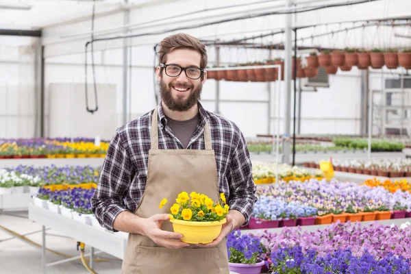 Floristería masculina — Foto de Stock