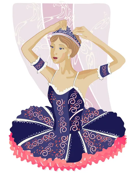 Zwarte ballerina — Stockvector