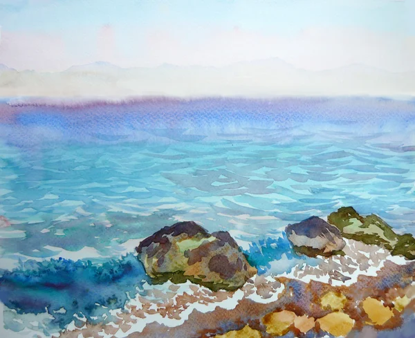 Mar Mediterráneo.Piedra — Foto de Stock