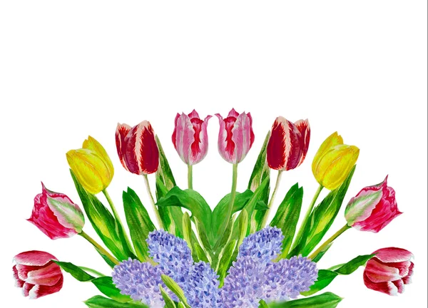 Большой букет тюльпанов — стоковое фото