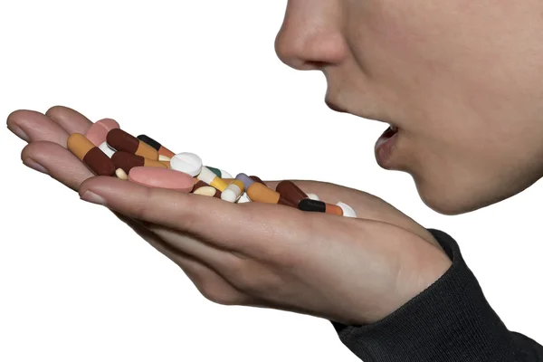 Gebruik van geneesmiddelen medicatie afhankelijk — Stockfoto