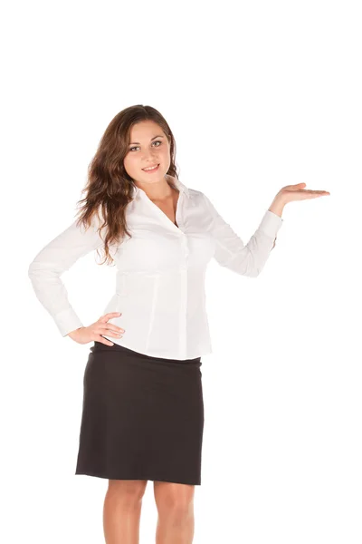 Charming businesswoman on a white background Stock Image