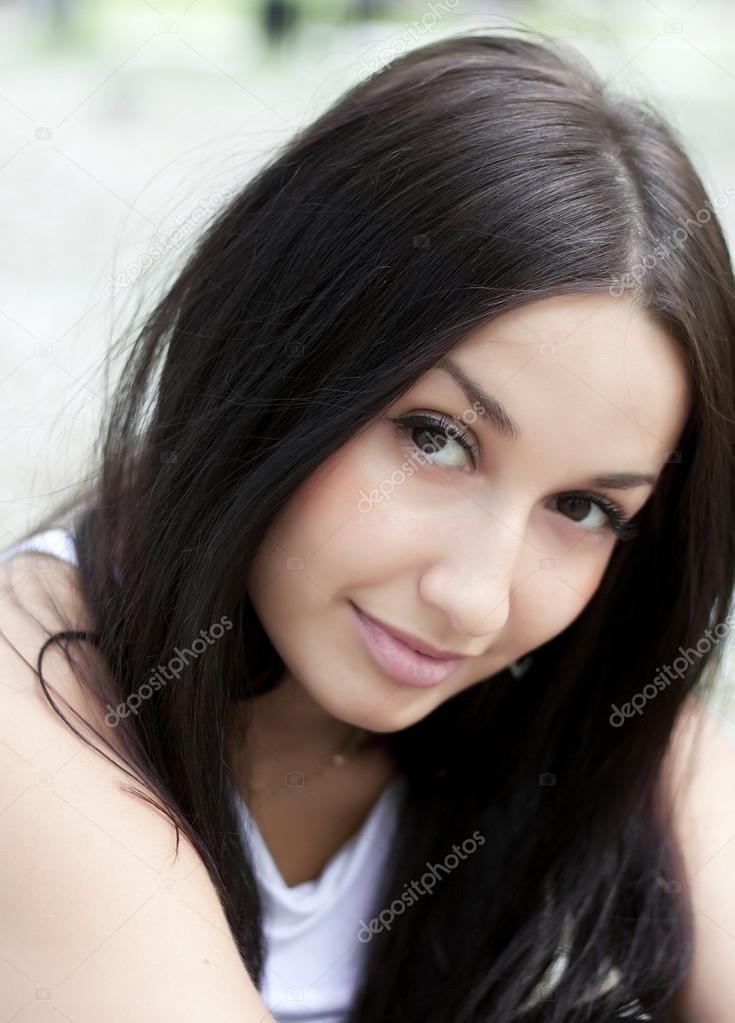 charming young brunette