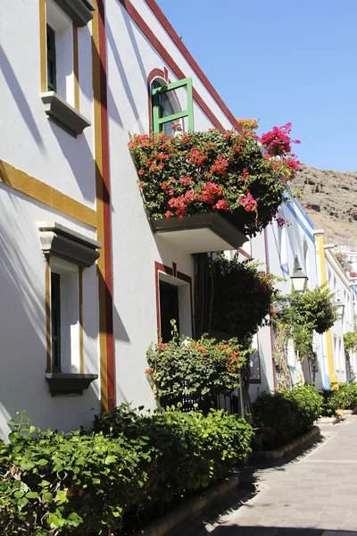 Beyaz Saray ile balkon puerto de mogan, gran canaria, İspanya