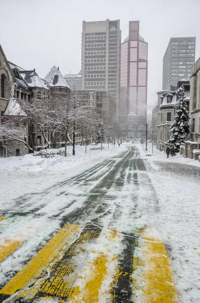 Invierno blanco en Montreal — Foto de Stock