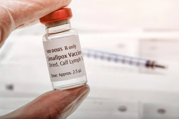 Flacon Vaccin Antivariolique Pour Protéger Contre Variole Singe Rendu Artistique — Photo