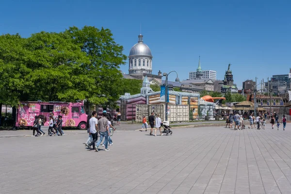 Montreal June 2022 Summer Attractions Shops Montreal Old Port — Stock Photo, Image