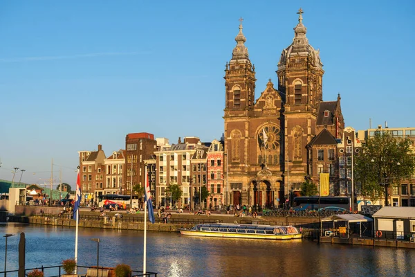 Amsterdam Paesi Bassi Giugno 2022 Basilica San Nicola Nel Centro — Foto Stock