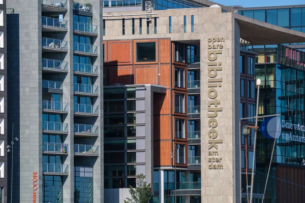 Amsterdam Netherlands June 2022 Openbare Bibliotheek Amsterdam Oba Waterfront — Stock Photo, Image