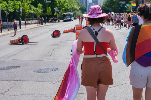 Montreal August 2022 Many People Take Part Spontaneous Gay Pride — Foto de Stock