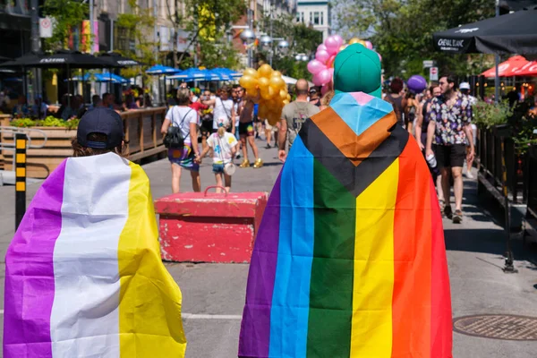Montreal August 2022 People Gay Village Gay Pride March — Foto de Stock