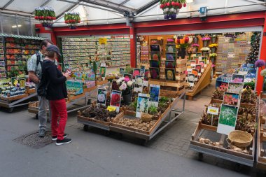 Amsterdam, Netherlands - 21 June 2022: Amsterdam's iconic floating Flower Market was opened in 1862