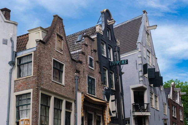 Amsterdam Netherlands June 2022 Crooked Houses Amsterdam — Foto Stock