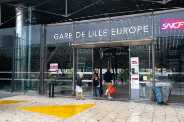 Lille, France - 27 June 2022: Interior of Lille-Europe railroad station
