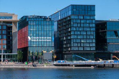 Amsterdam, The Netherlands - 22 June 2022: Building of Amsterdam Conservatory, the Conservatorium van Amsterdam