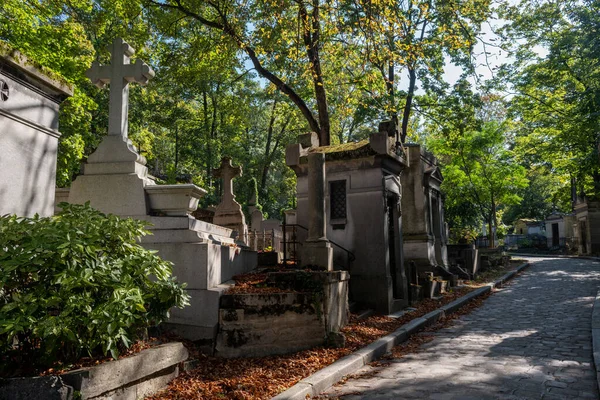 Náhrobky Hřbitově Pere Lachaise Paříži Francie — Stock fotografie